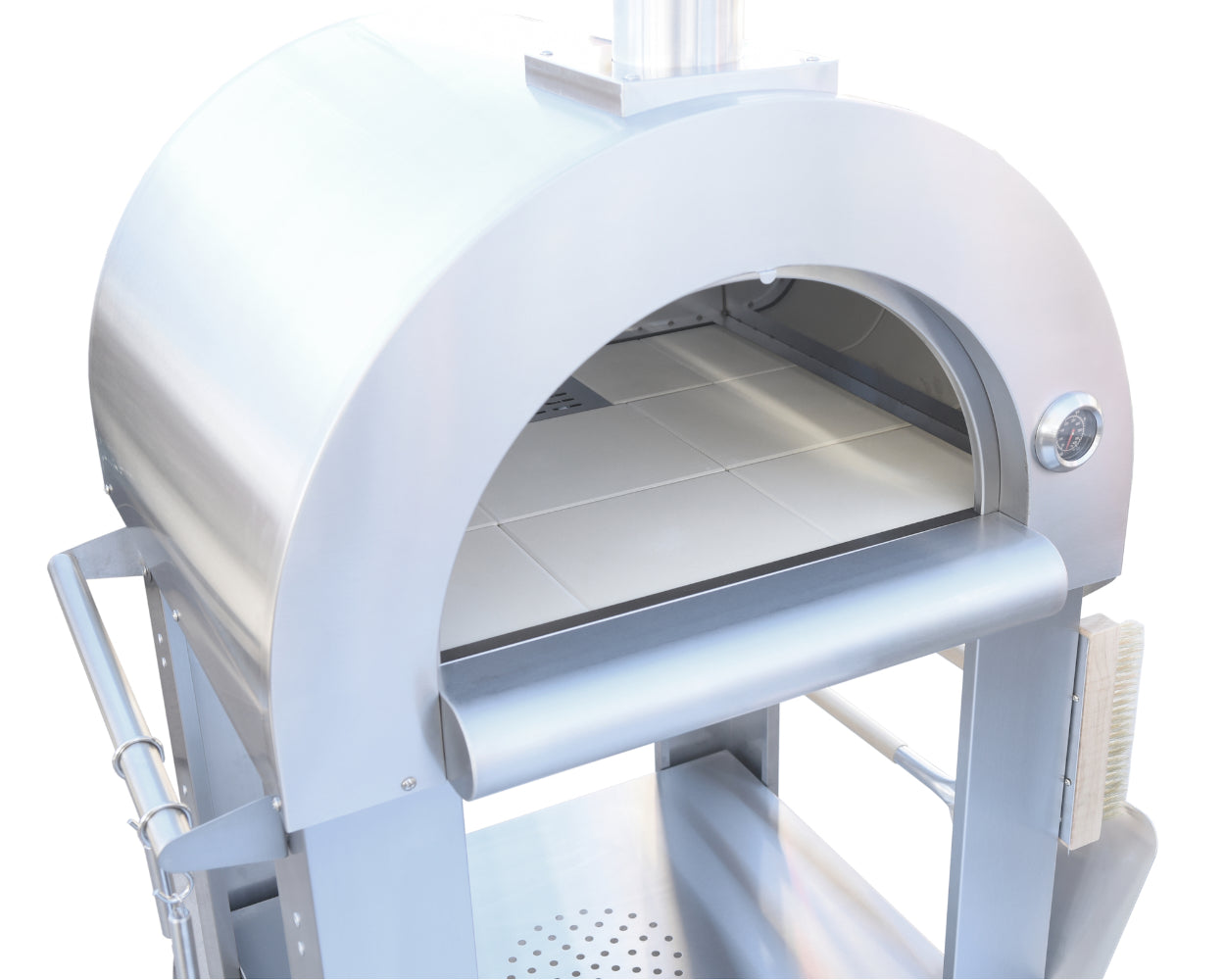 Kokomo 32 Inch Dual Fuel Gas or Wood Fired Stainless Steel Pizza Oven