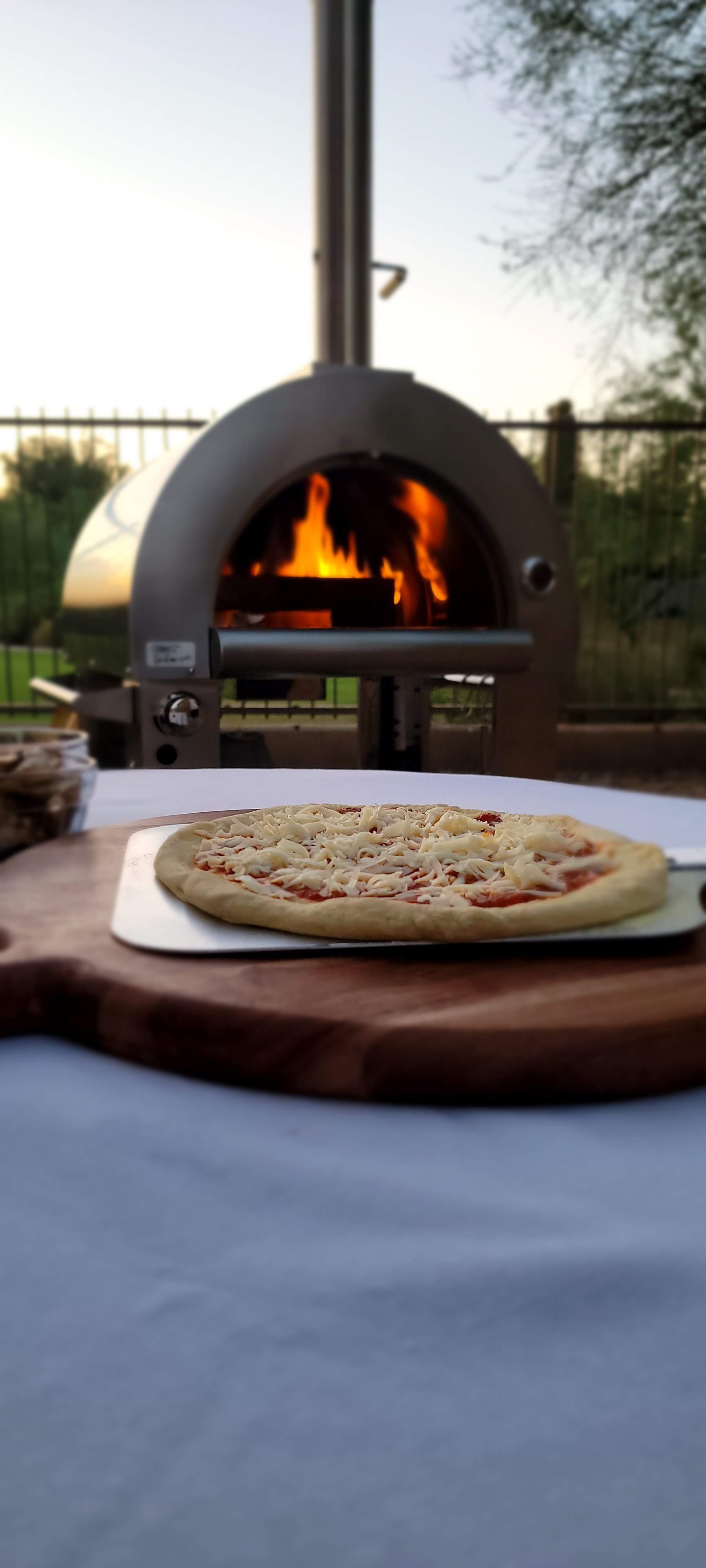 Kokomo 32 Inch Dual Fuel Gas or Wood Fired Stainless Steel Pizza Oven